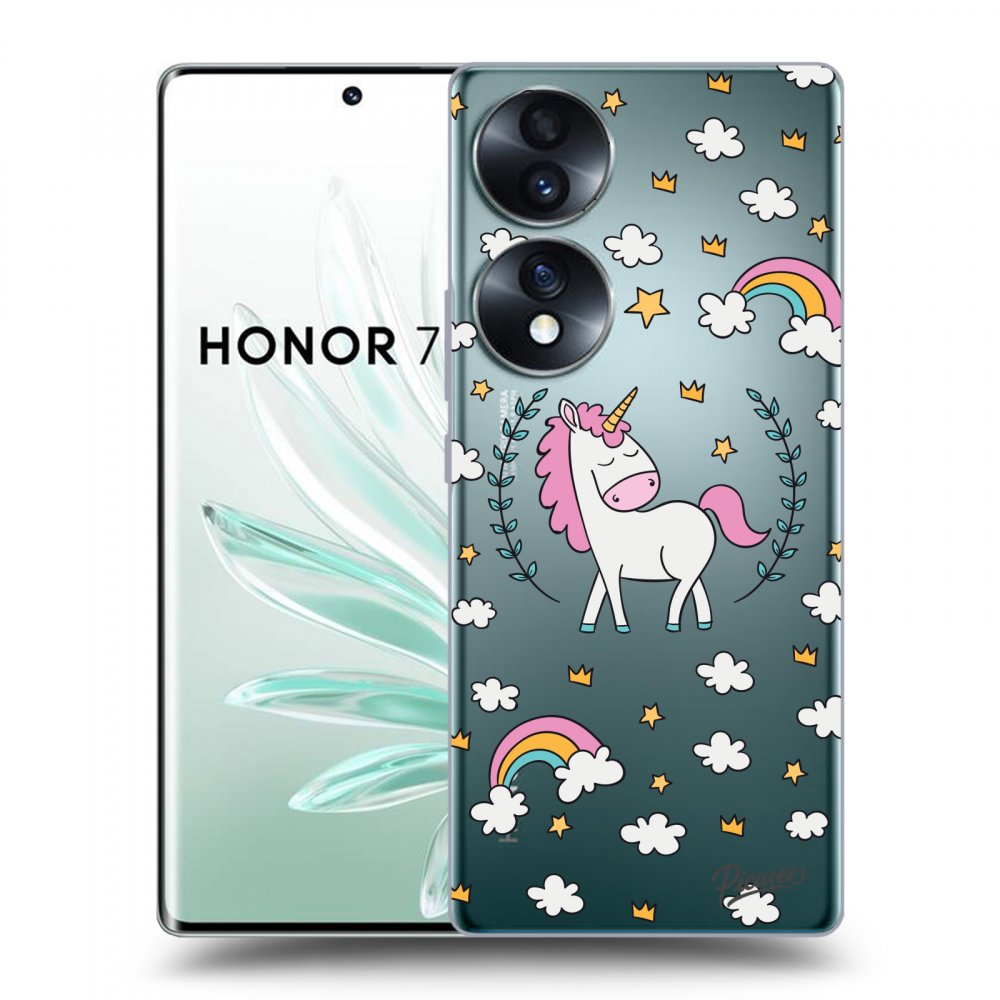 Picasee átlátszó szilikon tok az alábbi mobiltelefonokra Honor 70 - Unicorn star heaven