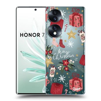 Picasee átlátszó szilikon tok az alábbi mobiltelefonokra Honor 70 - Christmas