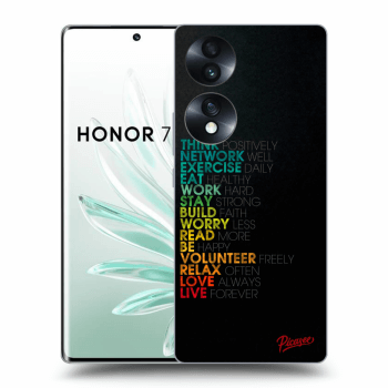 Picasee fekete szilikon tok az alábbi mobiltelefonokra Honor 70 - Motto life