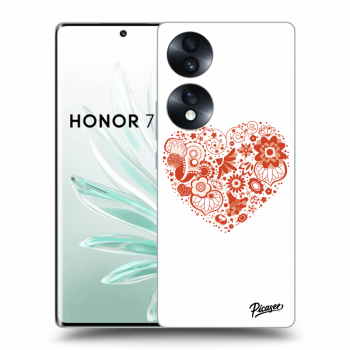 Picasee átlátszó szilikon tok az alábbi mobiltelefonokra Honor 70 - Big heart