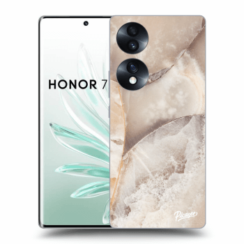 Picasee fekete szilikon tok az alábbi mobiltelefonokra Honor 70 - Cream marble