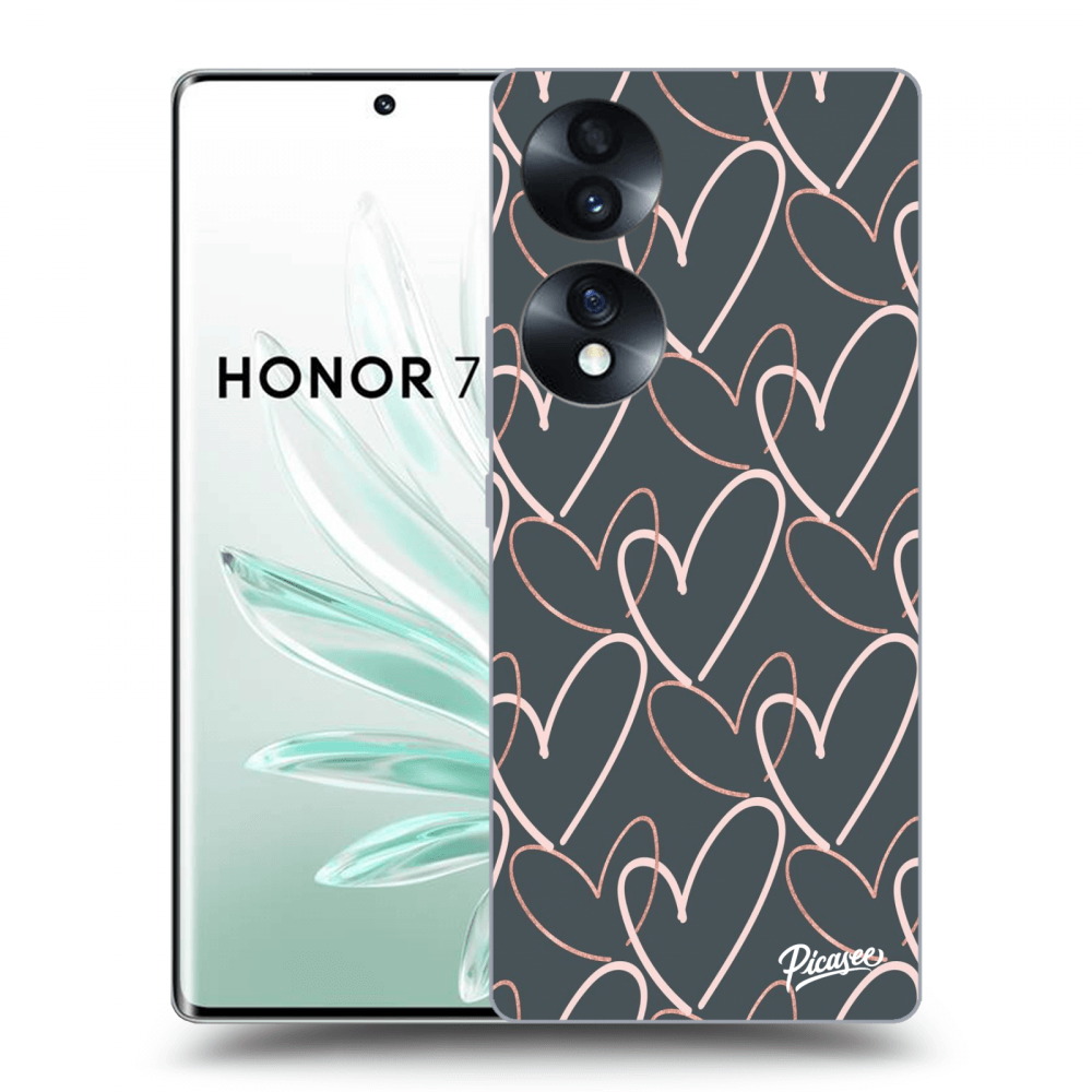 Picasee átlátszó szilikon tok az alábbi mobiltelefonokra Honor 70 - Lots of love
