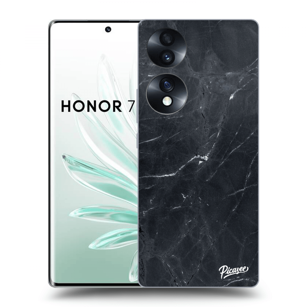 Picasee fekete szilikon tok az alábbi mobiltelefonokra Honor 70 - Black marble