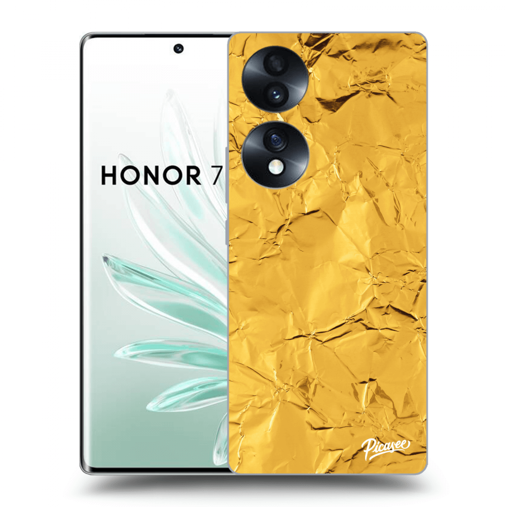 Picasee fekete szilikon tok az alábbi mobiltelefonokra Honor 70 - Gold