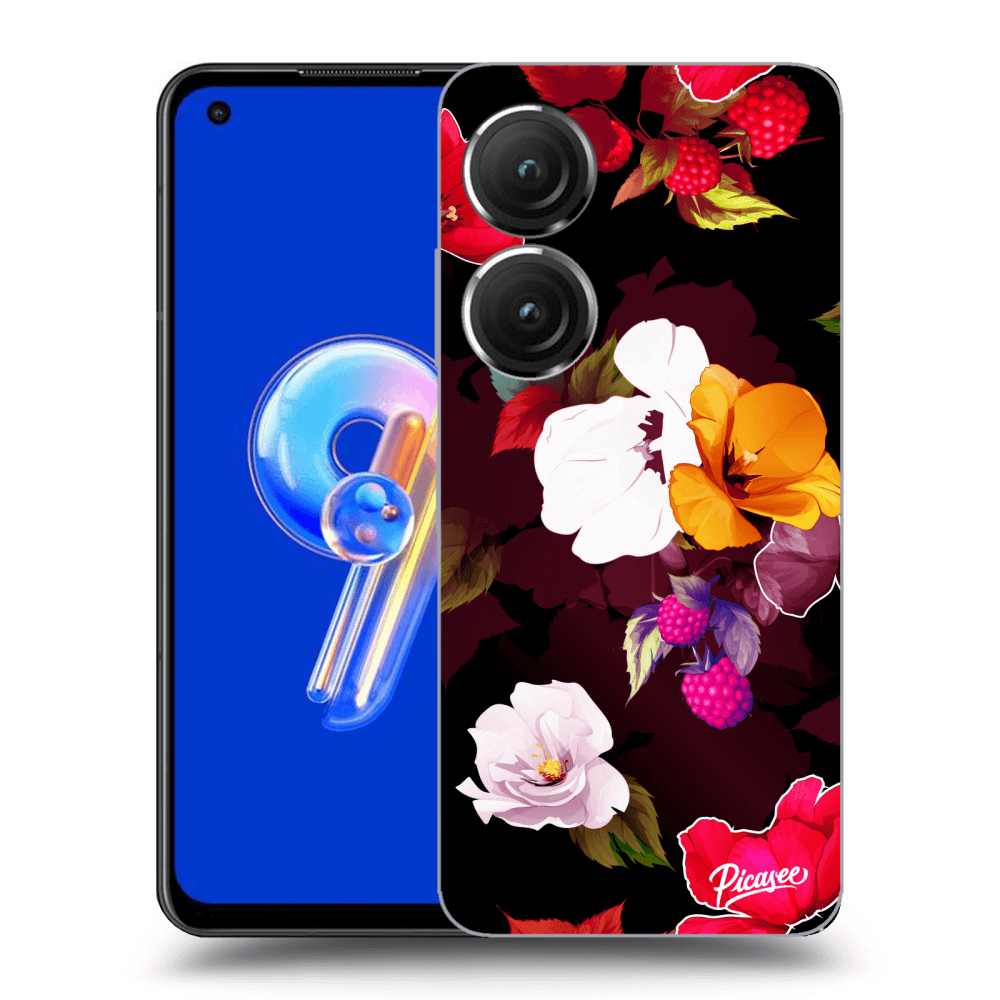 Picasee átlátszó szilikon tok az alábbi mobiltelefonokra Asus Zenfone 9 - Flowers and Berries