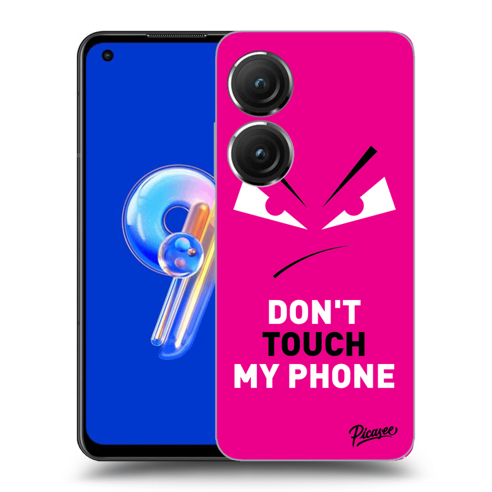 Picasee átlátszó szilikon tok az alábbi mobiltelefonokra Asus Zenfone 9 - Evil Eye - Pink