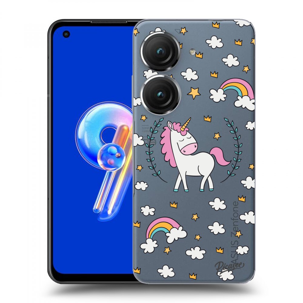 Picasee átlátszó szilikon tok az alábbi mobiltelefonokra Asus Zenfone 9 - Unicorn star heaven