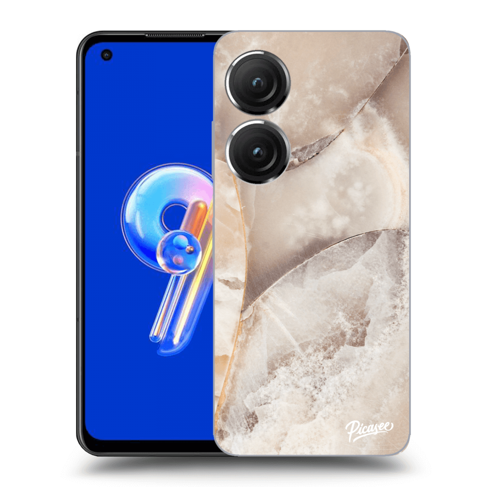 Picasee átlátszó szilikon tok az alábbi mobiltelefonokra Asus Zenfone 9 - Cream marble