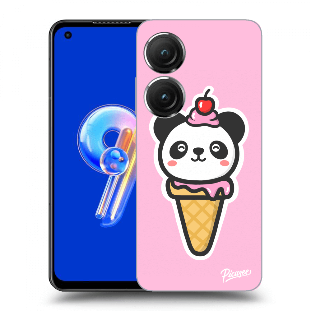Picasee átlátszó szilikon tok az alábbi mobiltelefonokra Asus Zenfone 9 - Ice Cream Panda