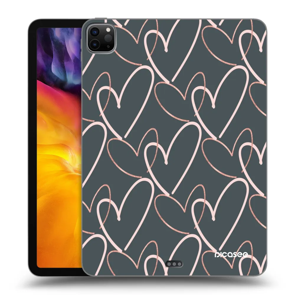Picasee fekete szilikon tok az alábbi táblagépre Apple iPad Pro 11" 2022 M2 (4.generace) - Lots of love