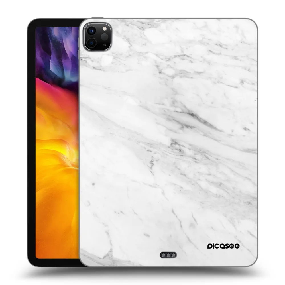 Picasee fekete szilikon tok az alábbi táblagépre Apple iPad Pro 11" 2022 M2 (4.generace) - White marble
