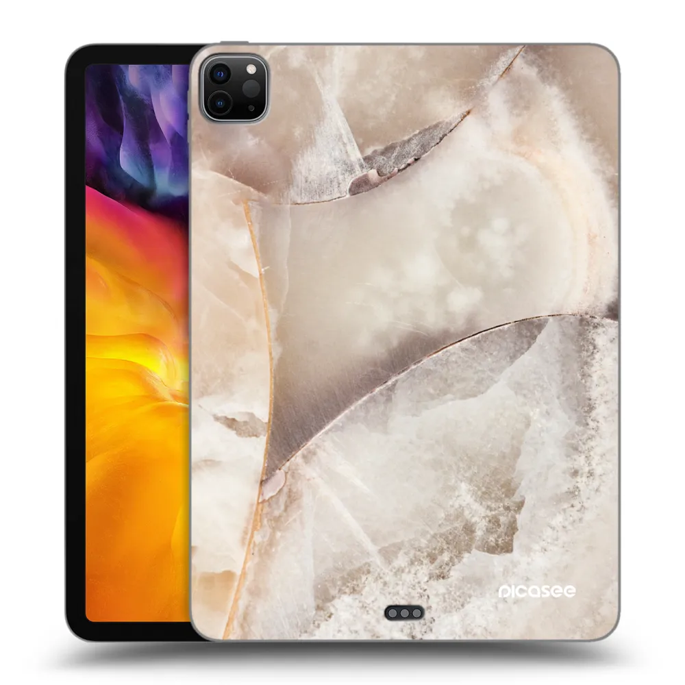 Picasee fekete szilikon tok az alábbi táblagépre Apple iPad Pro 11" 2022 M2 (4.generace) - Cream marble