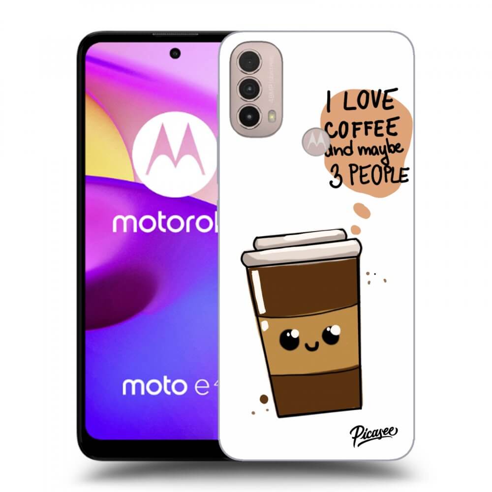 Picasee fekete szilikon tok az alábbi mobiltelefonokra Motorola Moto E40 - Cute coffee