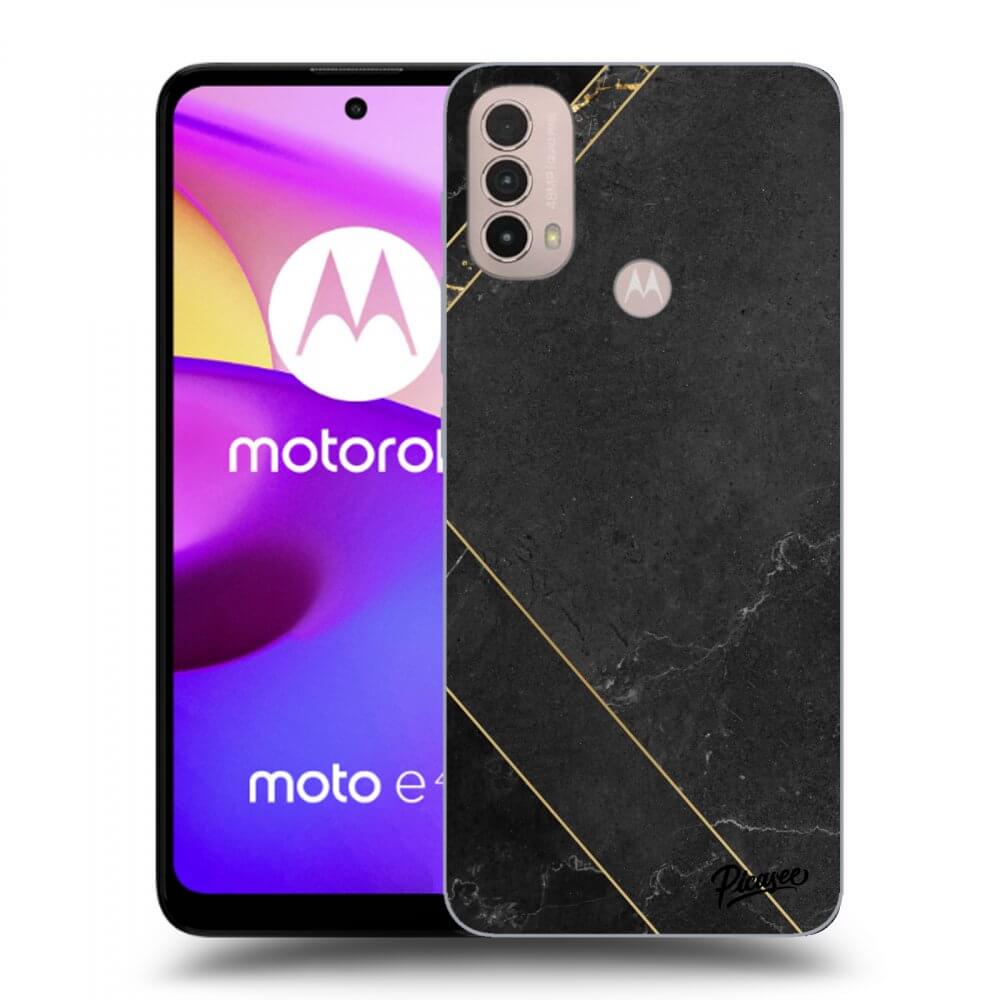 Picasee fekete szilikon tok az alábbi mobiltelefonokra Motorola Moto E40 - Black tile