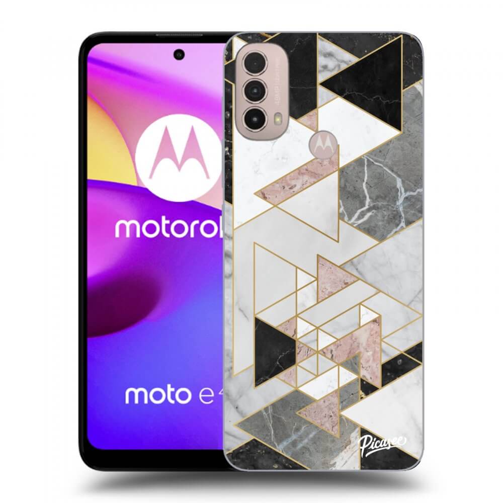 Picasee fekete szilikon tok az alábbi mobiltelefonokra Motorola Moto E40 - Light geometry