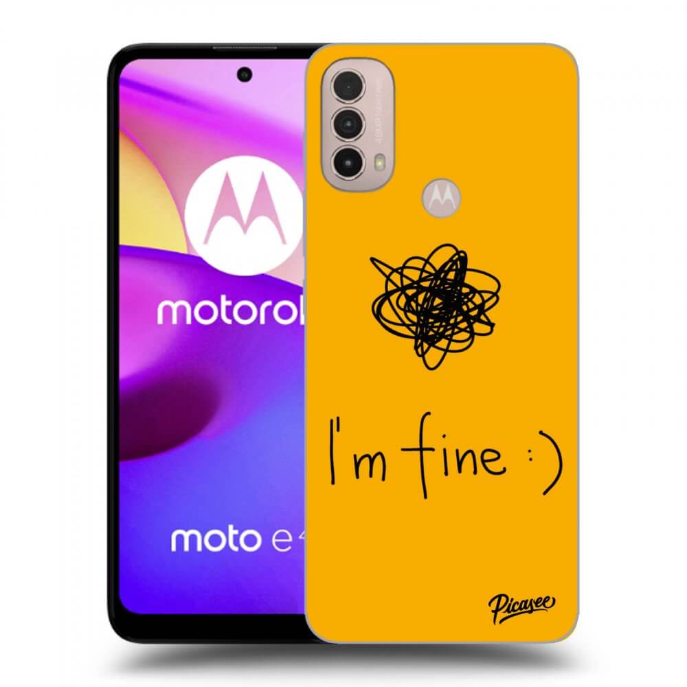 Picasee fekete szilikon tok az alábbi mobiltelefonokra Motorola Moto E40 - I am fine