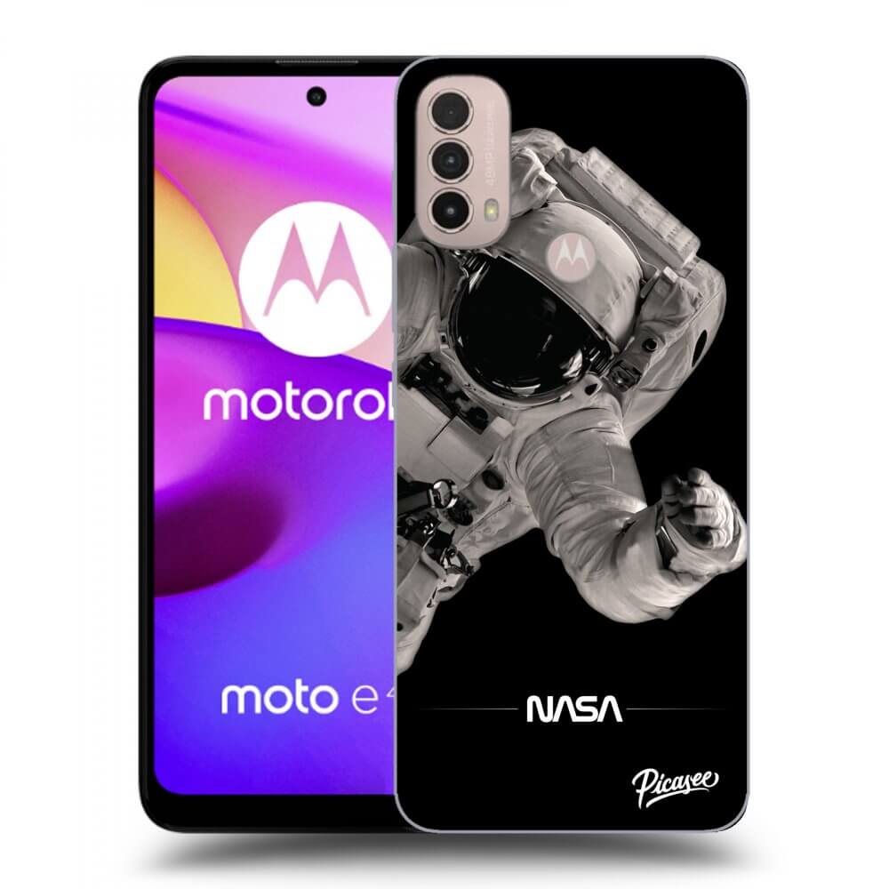 Picasee fekete szilikon tok az alábbi mobiltelefonokra Motorola Moto E40 - Astronaut Big