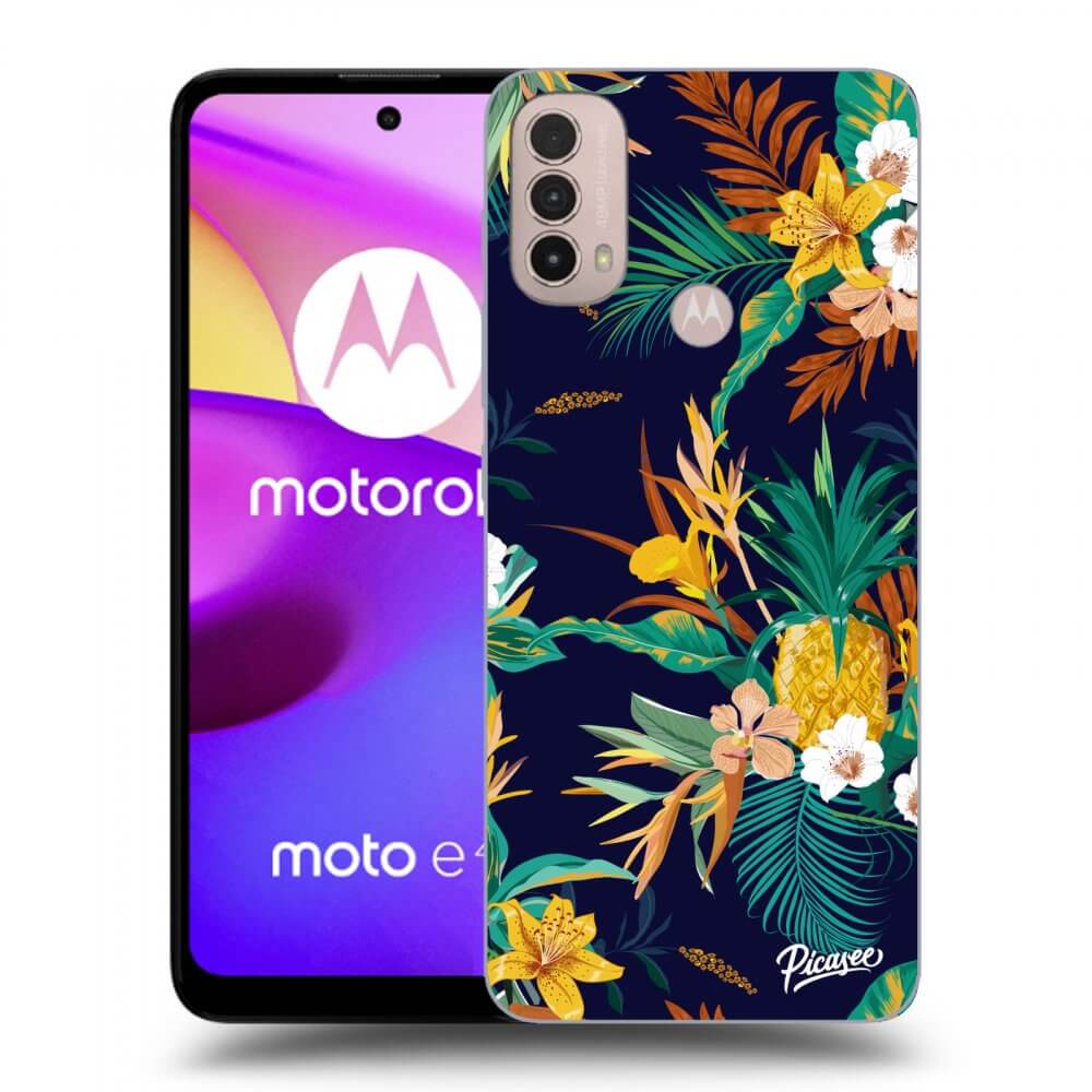 Picasee fekete szilikon tok az alábbi mobiltelefonokra Motorola Moto E40 - Pineapple Color