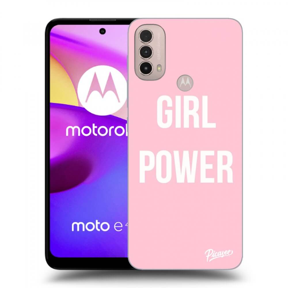 Picasee fekete szilikon tok az alábbi mobiltelefonokra Motorola Moto E40 - Girl power