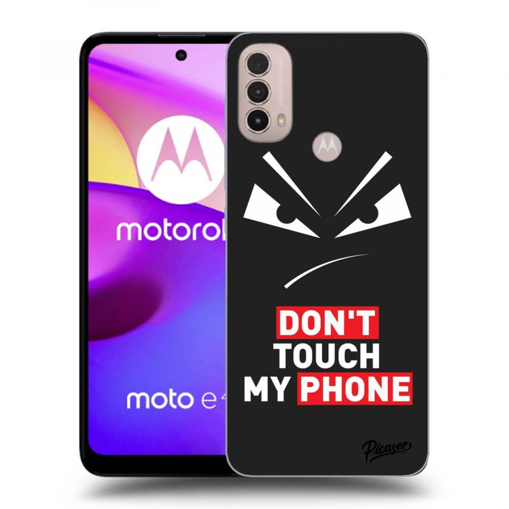 Picasee fekete szilikon tok az alábbi mobiltelefonokra Motorola Moto E40 - Evil Eye - Transparent