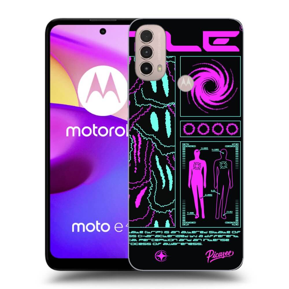 Picasee fekete szilikon tok az alábbi mobiltelefonokra Motorola Moto E40 - HYPE SMILE