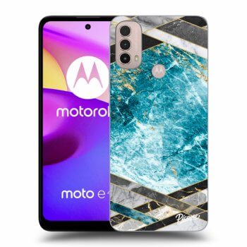 Tok az alábbi mobiltelefonokra Motorola Moto E40 - Blue geometry