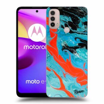 Picasee fekete szilikon tok az alábbi mobiltelefonokra Motorola Moto E40 - Blue Magma
