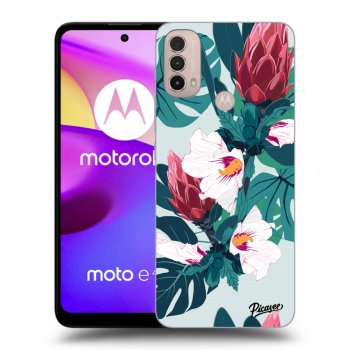 Picasee fekete szilikon tok az alábbi mobiltelefonokra Motorola Moto E40 - Rhododendron
