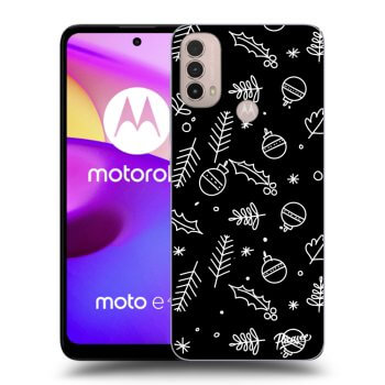 Picasee fekete szilikon tok az alábbi mobiltelefonokra Motorola Moto E40 - Mistletoe