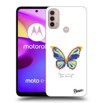 Picasee fekete szilikon tok az alábbi mobiltelefonokra Motorola Moto E40 - Diamanty White
