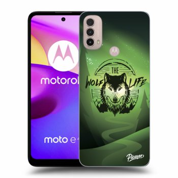 Picasee fekete szilikon tok az alábbi mobiltelefonokra Motorola Moto E40 - Wolf life