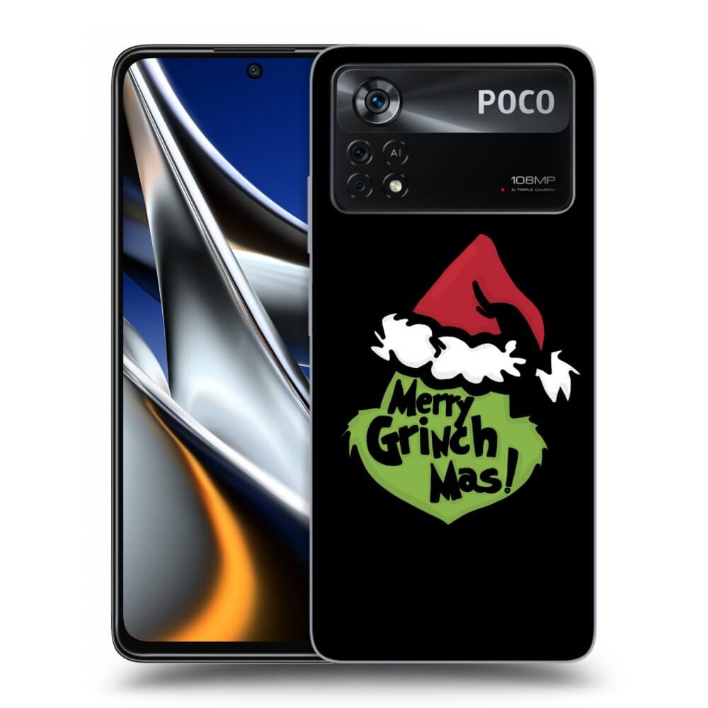Picasee fekete szilikon tok az alábbi mobiltelefonokra Xiaomi Poco M4 Pro - Grinch 2