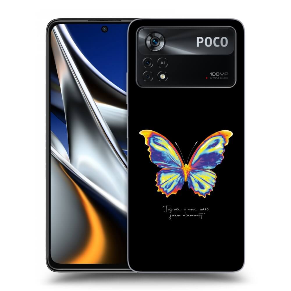 Picasee fekete szilikon tok az alábbi mobiltelefonokra Xiaomi Poco M4 Pro - Diamanty Black