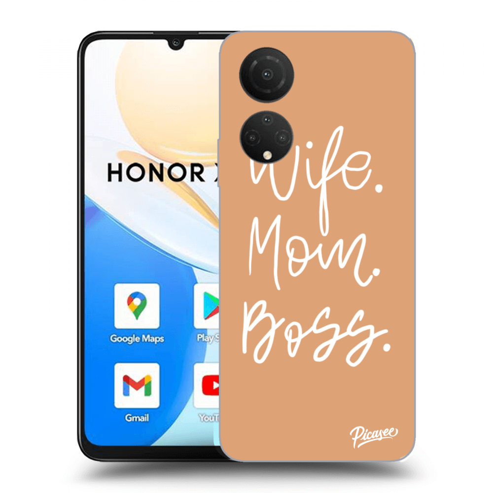 Picasee fekete szilikon tok az alábbi mobiltelefonokra Honor X7 - Boss Mama