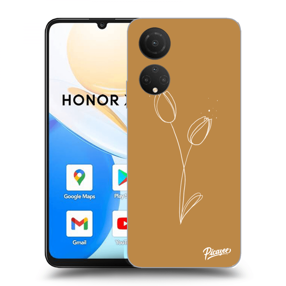 Picasee átlátszó szilikon tok az alábbi mobiltelefonokra Honor X7 - Tulips