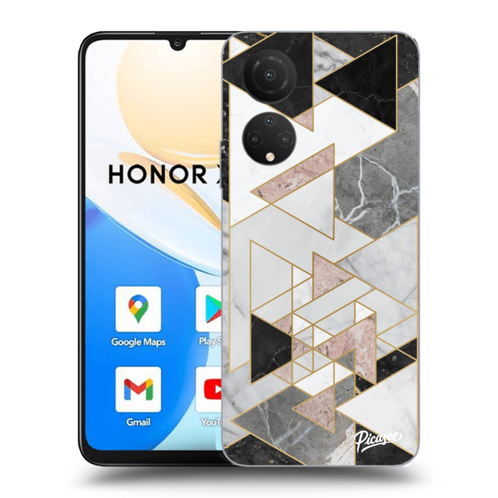 Picasee fekete szilikon tok az alábbi mobiltelefonokra Honor X7 - Light geometry