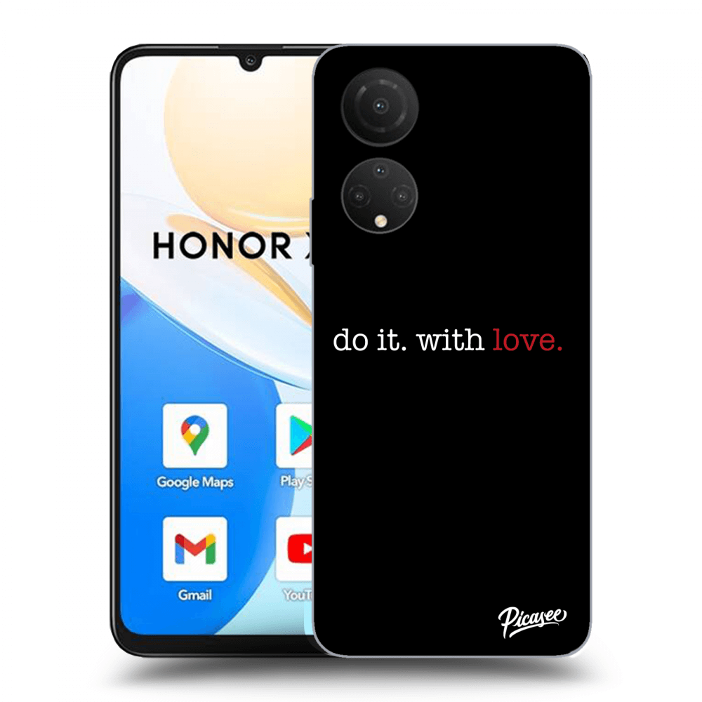 Picasee fekete szilikon tok az alábbi mobiltelefonokra Honor X7 - Do it. With love.