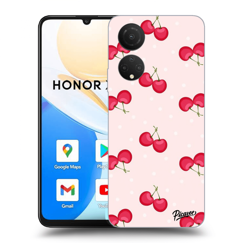 Picasee átlátszó szilikon tok az alábbi mobiltelefonokra Honor X7 - Cherries