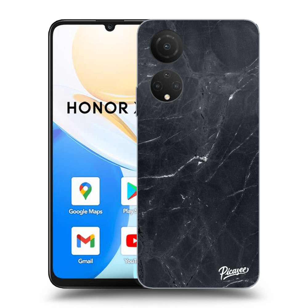 Picasee átlátszó szilikon tok az alábbi mobiltelefonokra Honor X7 - Black marble