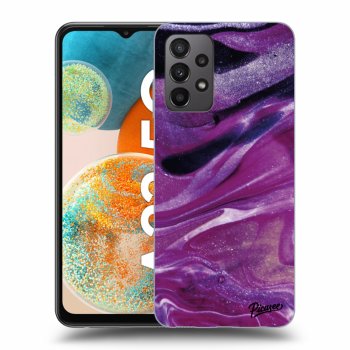 Picasee fekete szilikon tok az alábbi mobiltelefonokra Samsung Galaxy A23 A236B 5G - Purple glitter