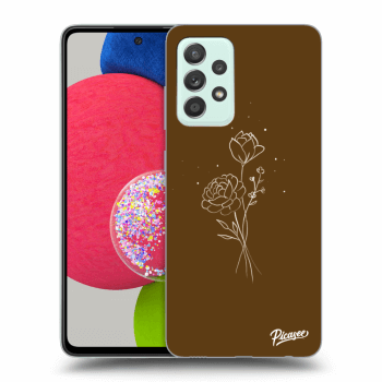 Szilikon tok erre a típusra Samsung Galaxy A73 5G - Brown flowers