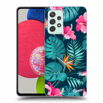 Picasee átlátszó szilikon tok az alábbi mobiltelefonokra Samsung Galaxy A73 5G - Pink Monstera