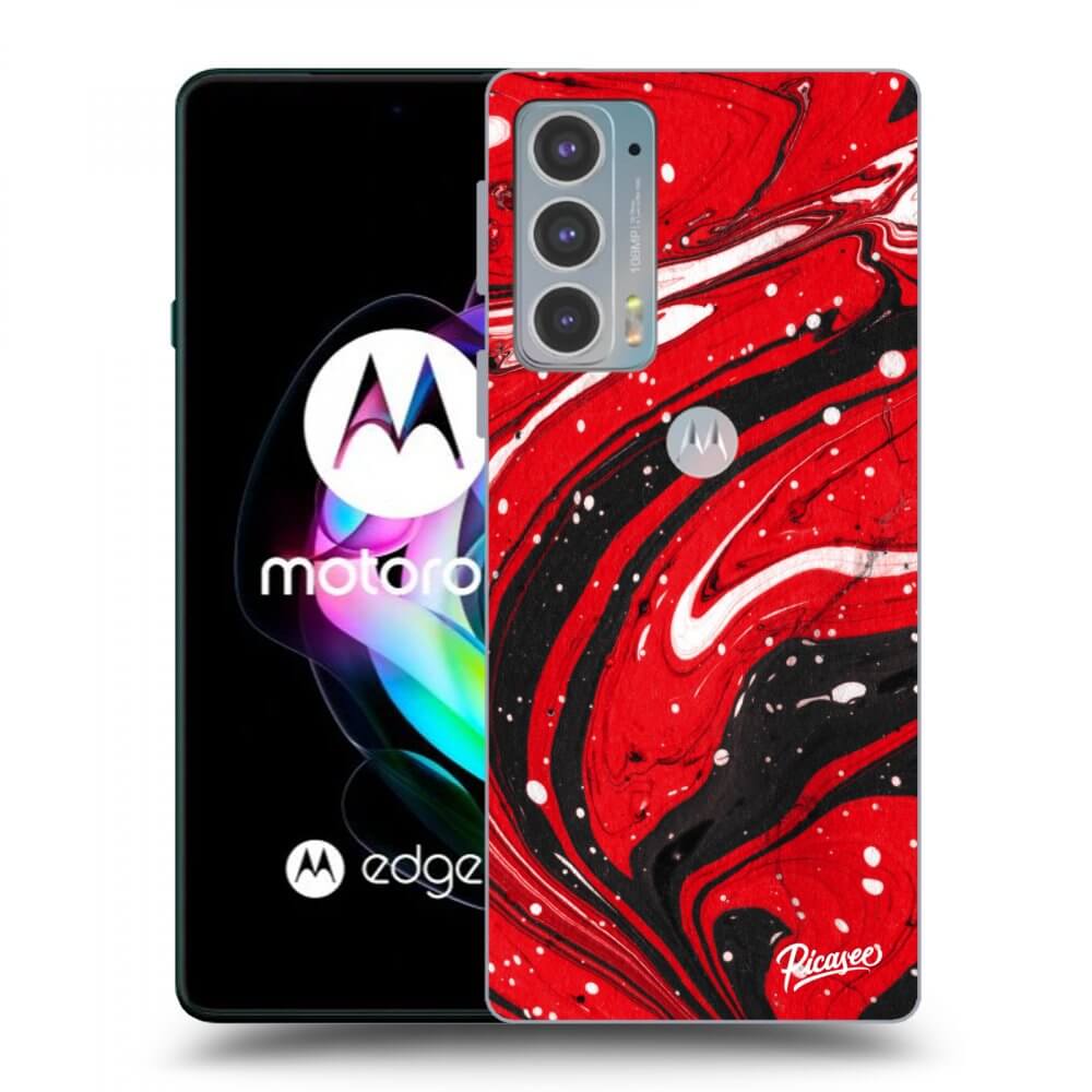 Picasee átlátszó szilikon tok az alábbi mobiltelefonokra Motorola Edge 20 - Red black