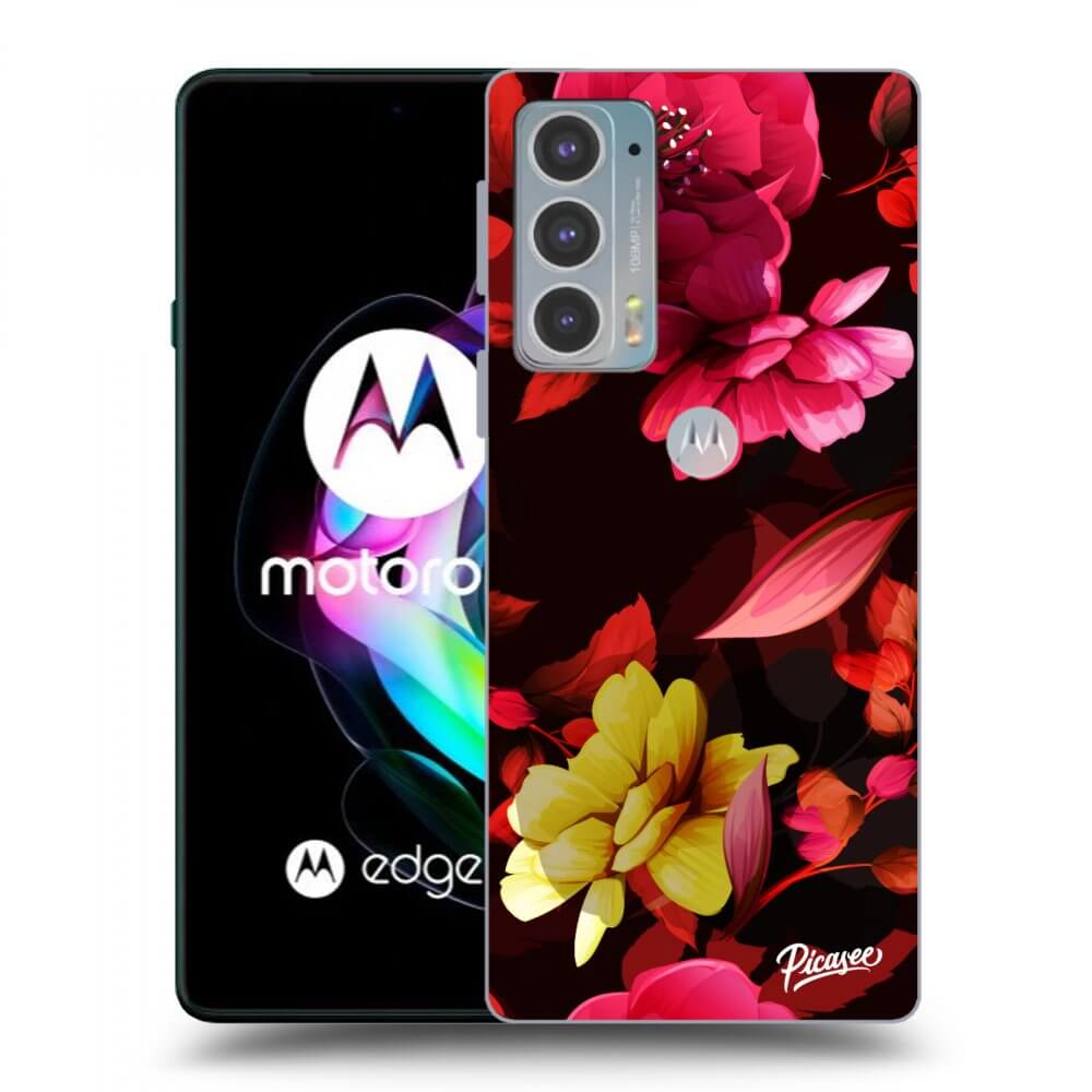 Picasee fekete szilikon tok az alábbi mobiltelefonokra Motorola Edge 20 - Dark Peonny