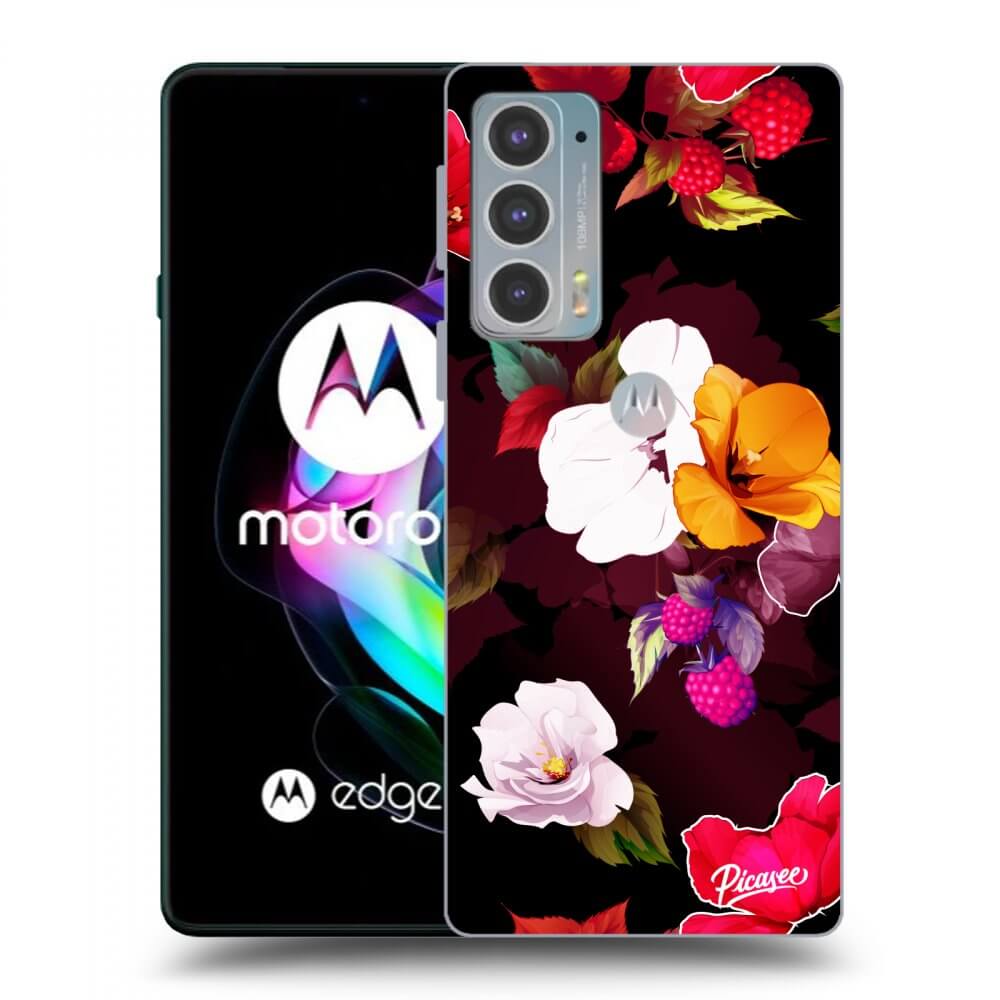 Picasee fekete szilikon tok az alábbi mobiltelefonokra Motorola Edge 20 - Flowers and Berries