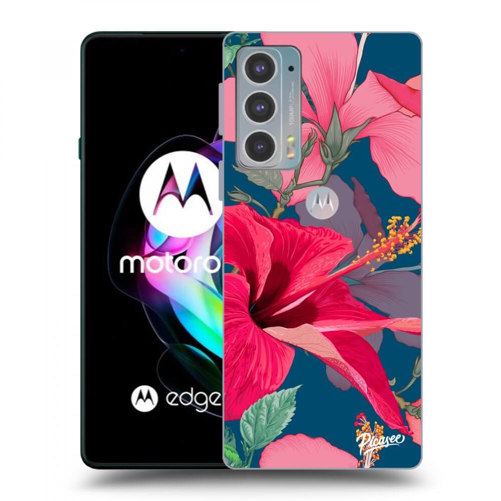 Picasee fekete szilikon tok az alábbi mobiltelefonokra Motorola Edge 20 - Hibiscus