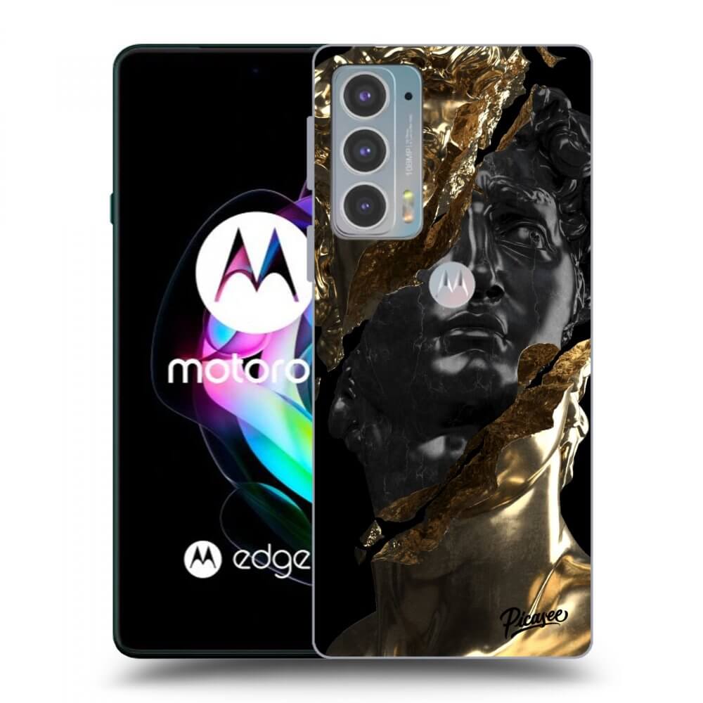 Picasee fekete szilikon tok az alábbi mobiltelefonokra Motorola Edge 20 - Gold - Black