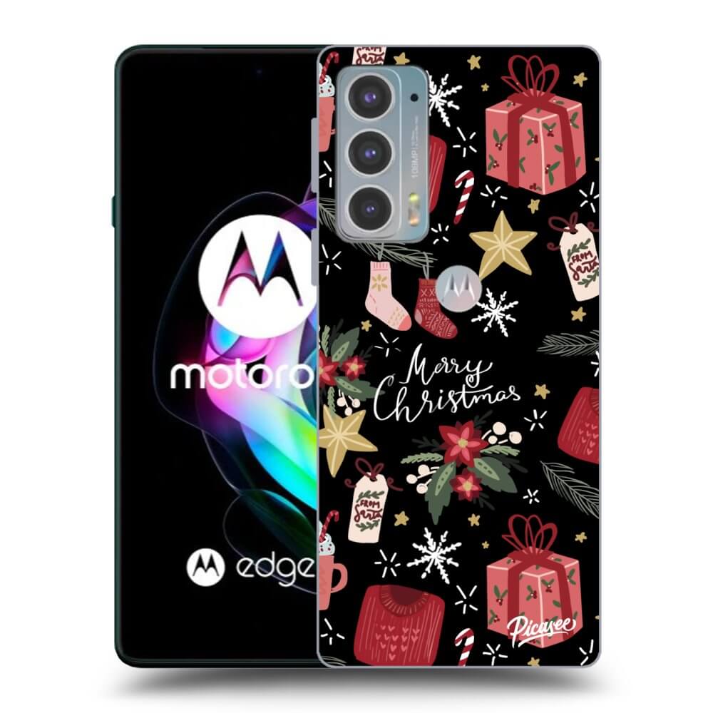Picasee fekete szilikon tok az alábbi mobiltelefonokra Motorola Edge 20 - Christmas