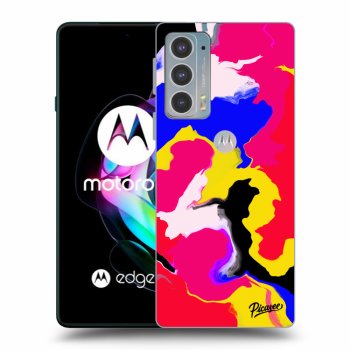 Picasee fekete szilikon tok az alábbi mobiltelefonokra Motorola Edge 20 - Watercolor