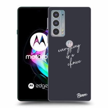Picasee fekete szilikon tok az alábbi mobiltelefonokra Motorola Edge 20 - Everything is a choice